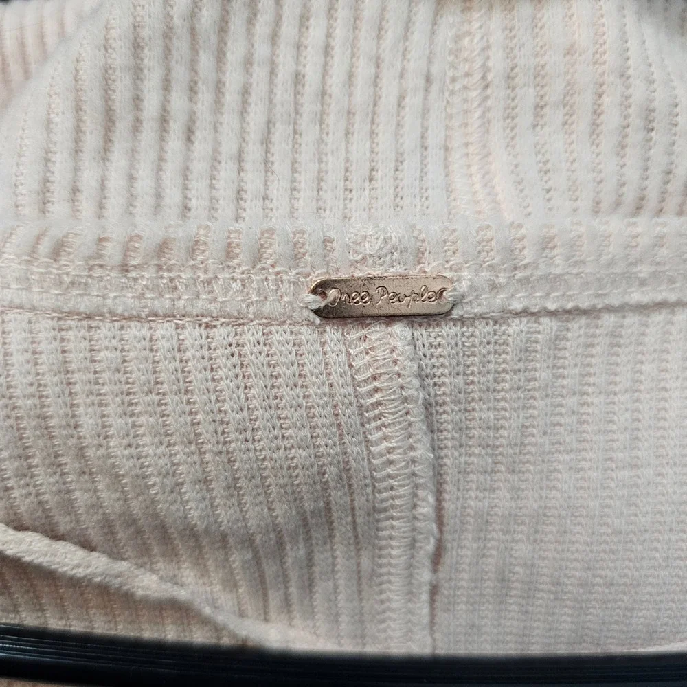 Free People‎ Cozy With You Women's Champagne Toast Surplice Pullover Sweater M